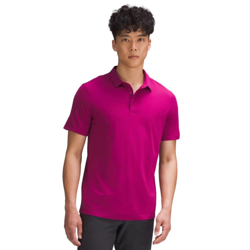 Lululemon Men's Evolution‎ S/S Polo Shirt Size Medium Technical Shirt EUC